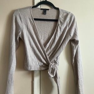 Tan asymmetric design blouse